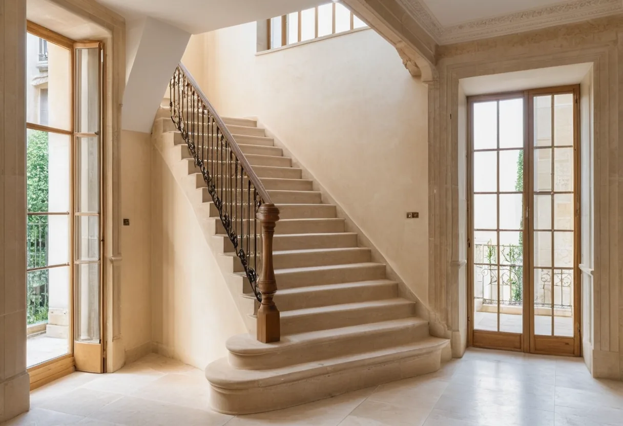 Escalier en marbre ou en pierre